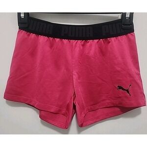 Puma Running Sports Shorts Hot Pink Womens Size M 8-10 Jrs Medium Athletic